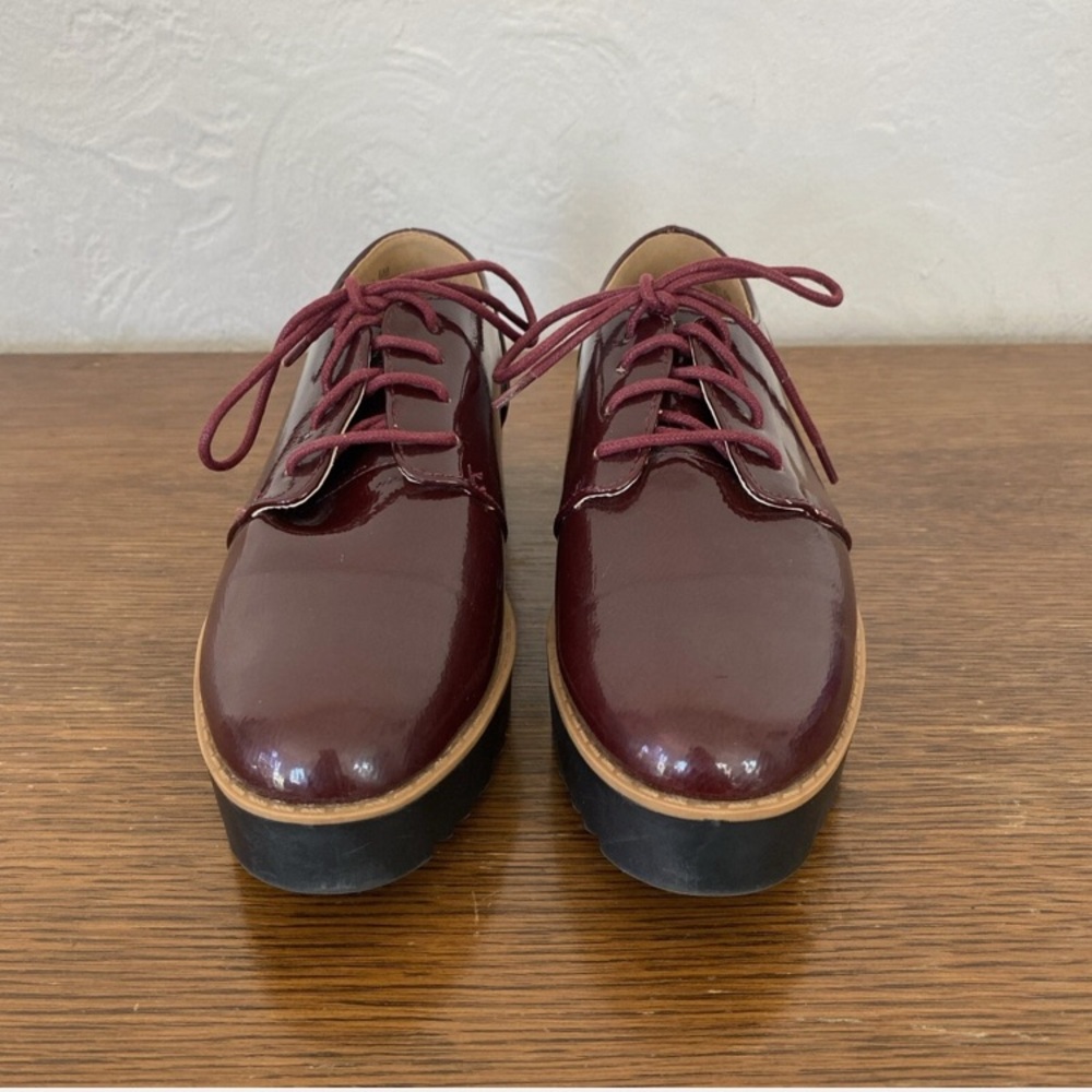 Chinese laundry Cecilia Oxford Burgundy Lace-Up Platform Shoes - Picture 2 of 8